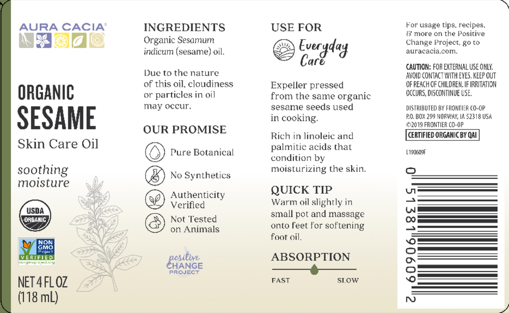 Product image for Sesame Organic Skn Care Oil.