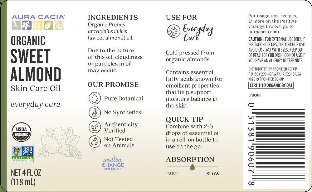 Product image for Sweet Almond Organic Skin Care Oil.