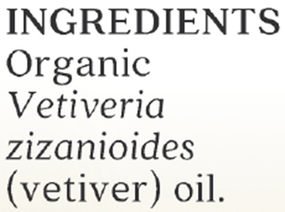 Product image for Vetiver, Organic Essential Oil.