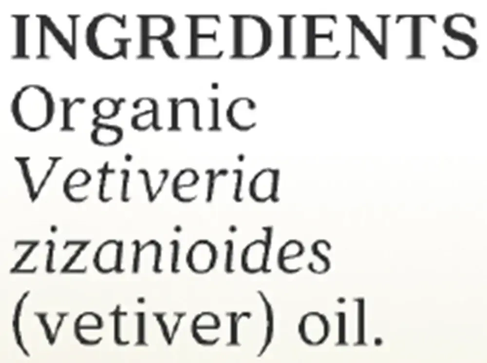 Product image for Vetiver, Organic Essential Oil.