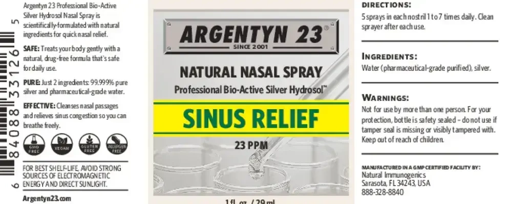 Product image for Argentyn 23 Natural Nasal Spray.