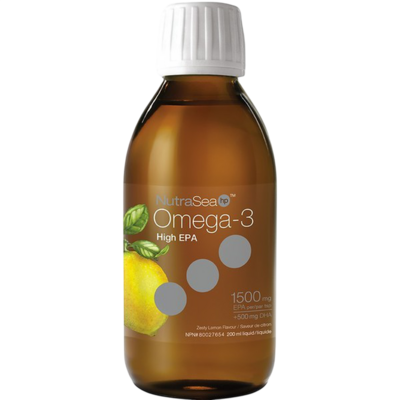 Product image for NutraSea HP Omega-3 Lemon (200 Milliliters).