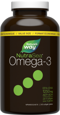 NutraSea Omega-3 Lemon 240 Softgels