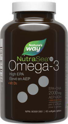 NutraSea HP+D Omega-3 Fresh Mint 60ct Softgels