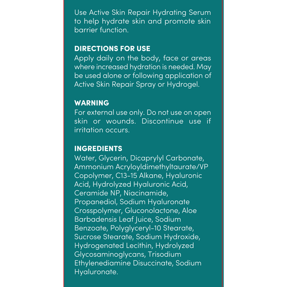 Product image for Active Skin Repair Hydrating Serum.