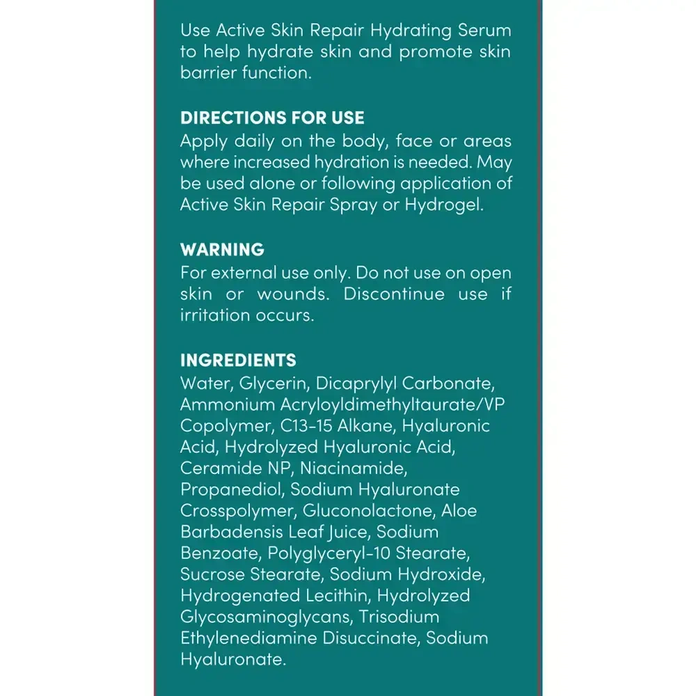 Product image for Active Skin Repair Hydrating Serum.