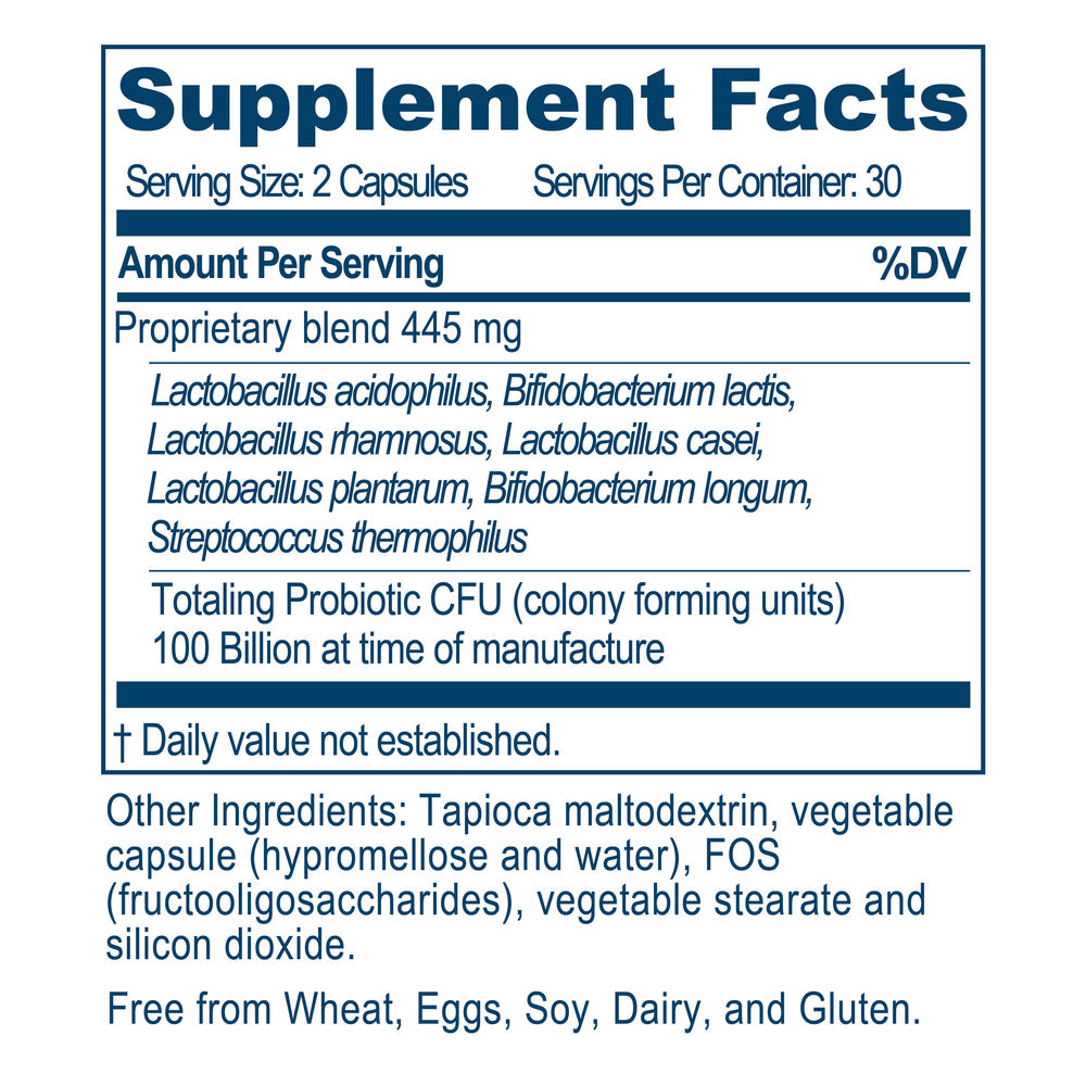 Product image for Probiotic 100B.