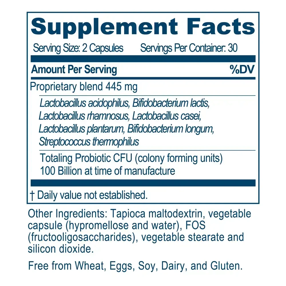 Product image for Probiotic 100B.