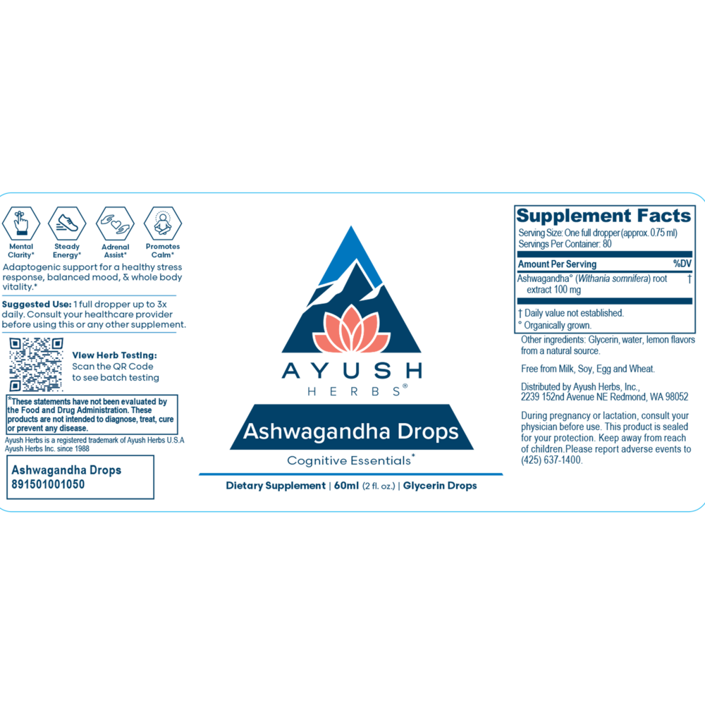 Product image for Adult Ashwagandha Drops.