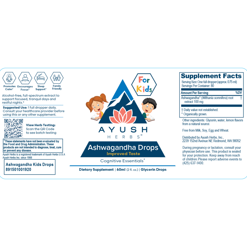 Product image for Kids Ashwagandha Drops.