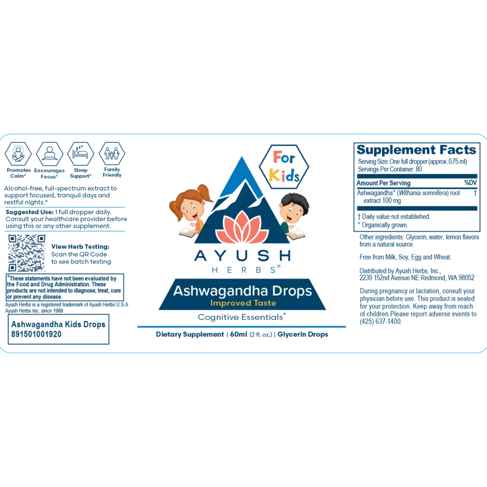 Product image for Kids Ashwagandha Drops.