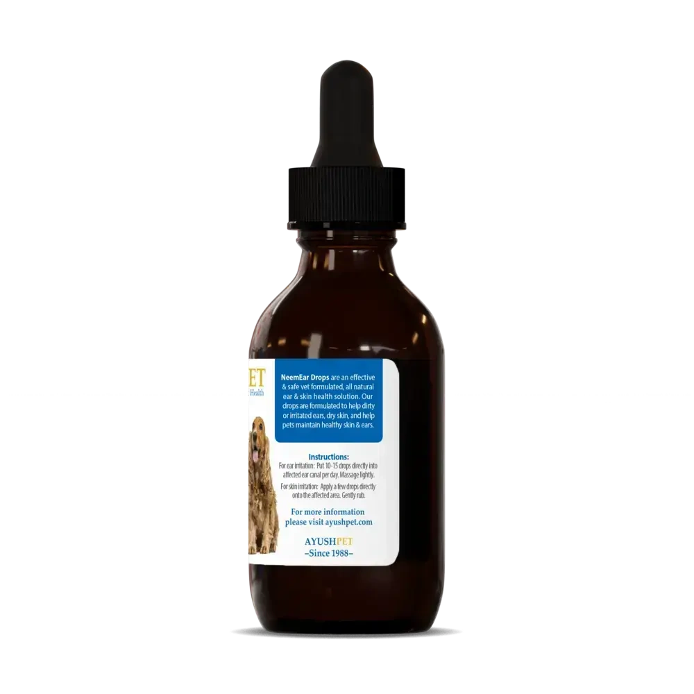 Product image for Pet Neem Ear &amp; Skin Topical Drops.