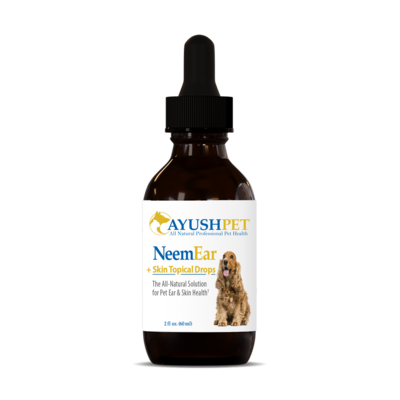 Pet Neem Ear & Skin Topical Drops 2 ounces