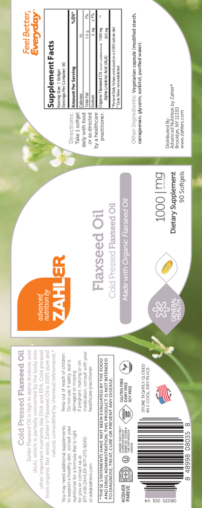 Product image for Flax Seed Oil 1000mg - Organic.