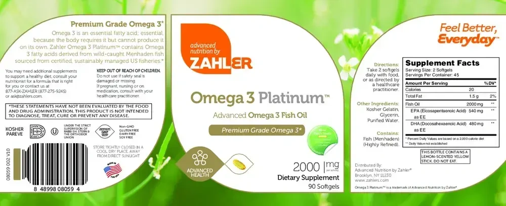 Product image for Omega 3 Platinum.