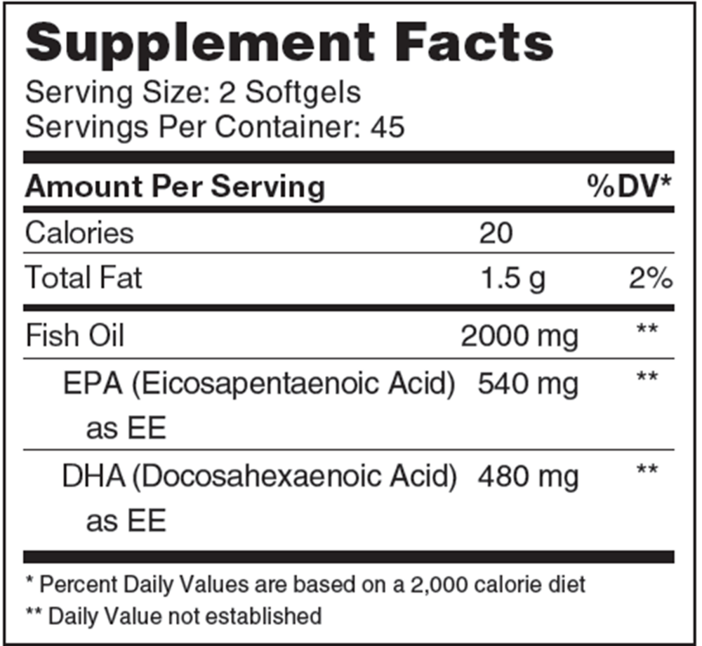 Product image for Omega 3 Platinum.