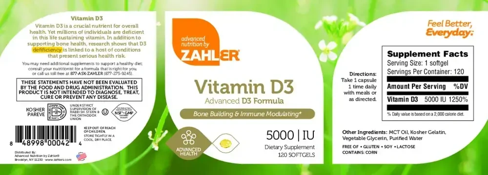 Product image for Vitamin D3 5000IU.