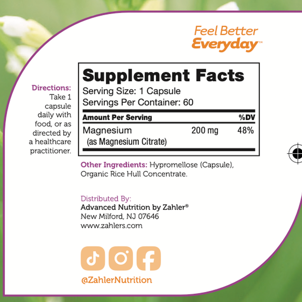 Product image for Magnesium Citrate 200mg.