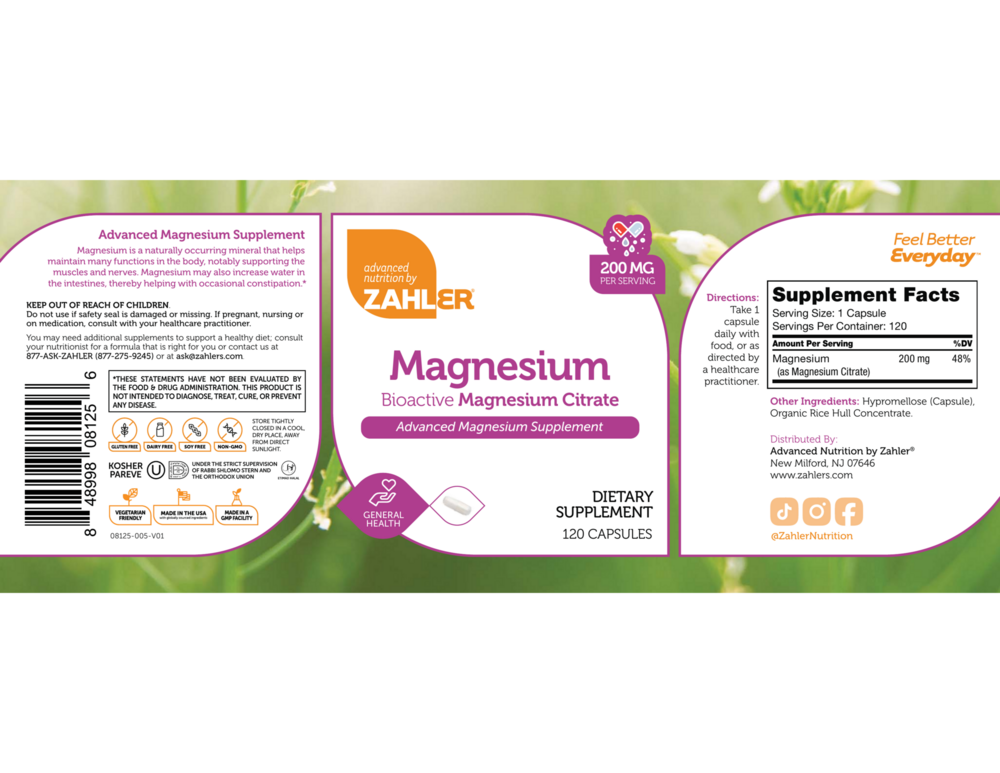 Product image for Magnesium Citrate 200mg.