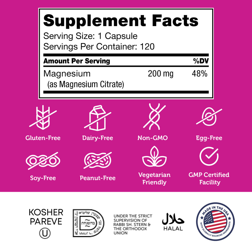 Product image for Magnesium Citrate 200mg.