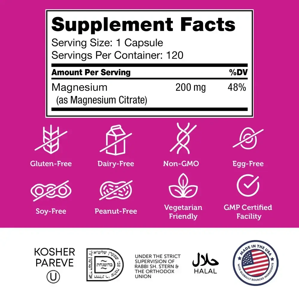 Product image for Magnesium Citrate 200mg.