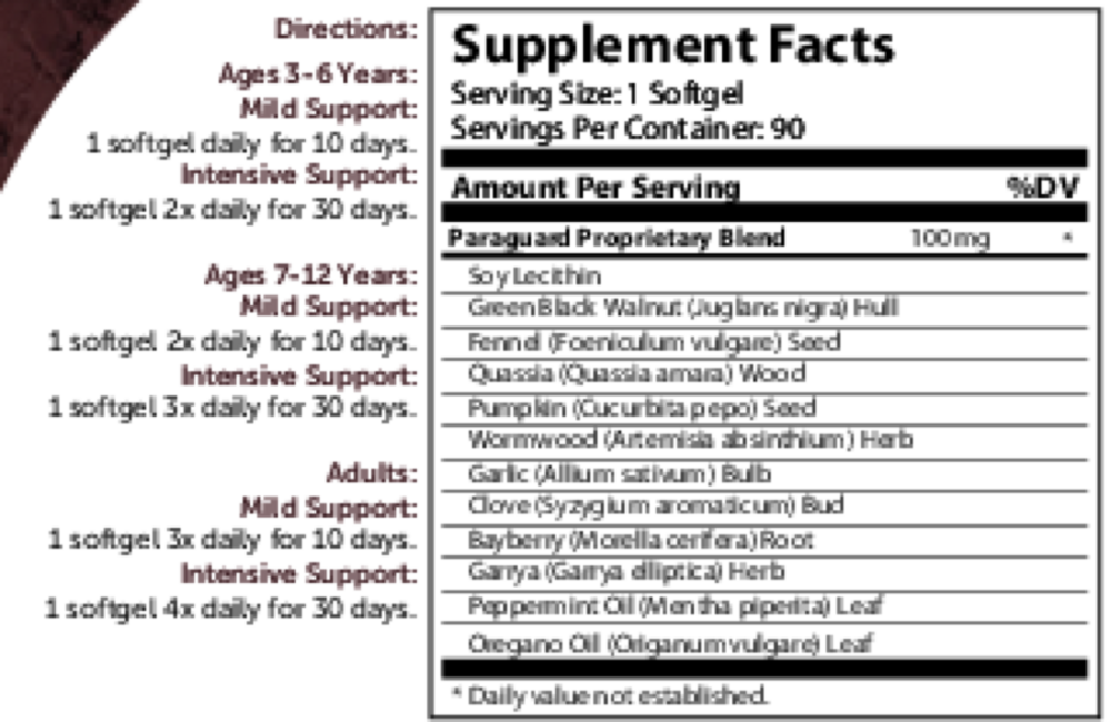 Product image for ParaGuard Softgels.