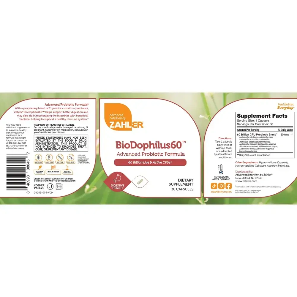 Product image for BioDophilus 60B.