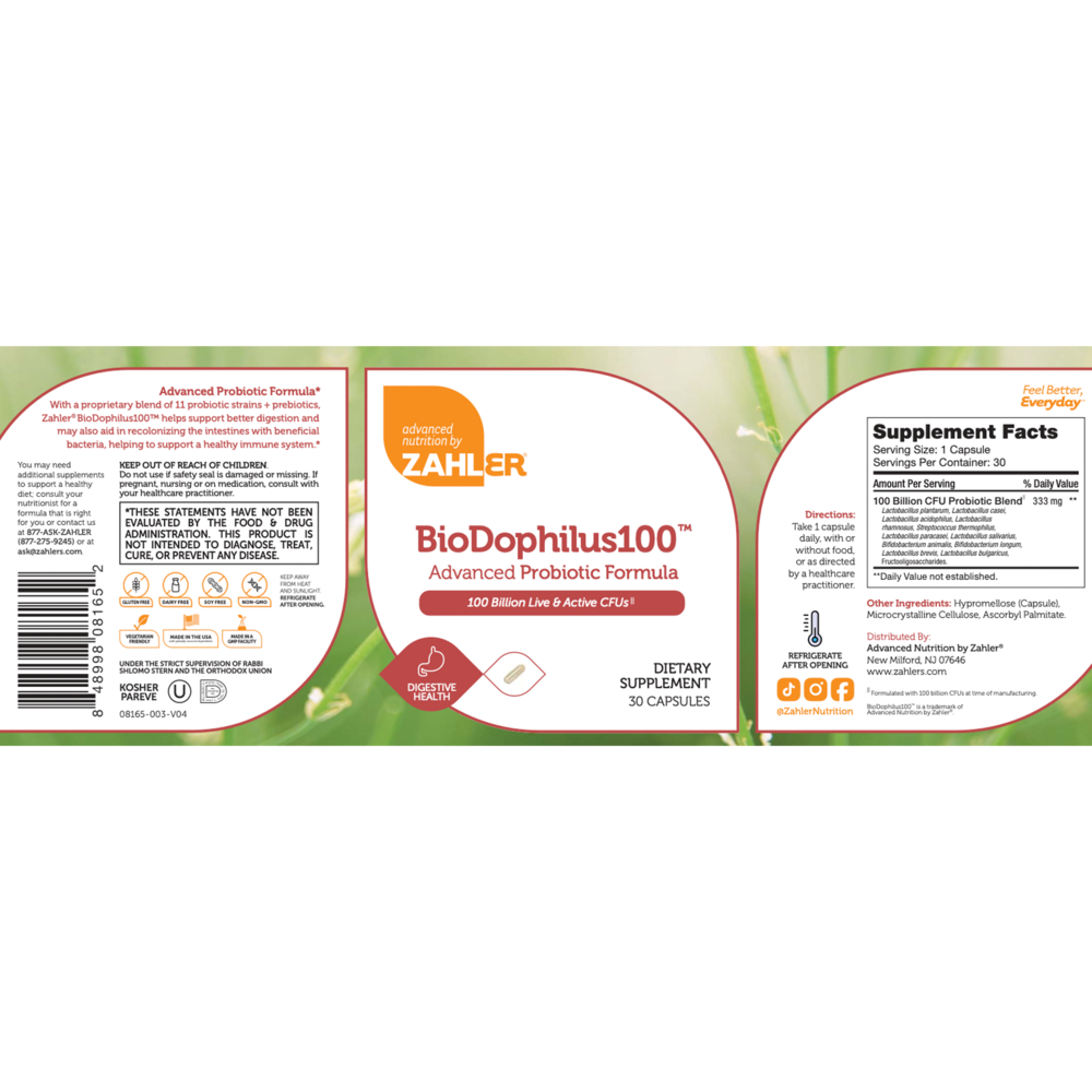 Product image for BioDophilus 100B.