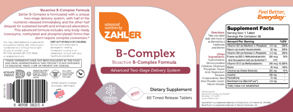 Product image for B-Complex, BioActive Timed Release.