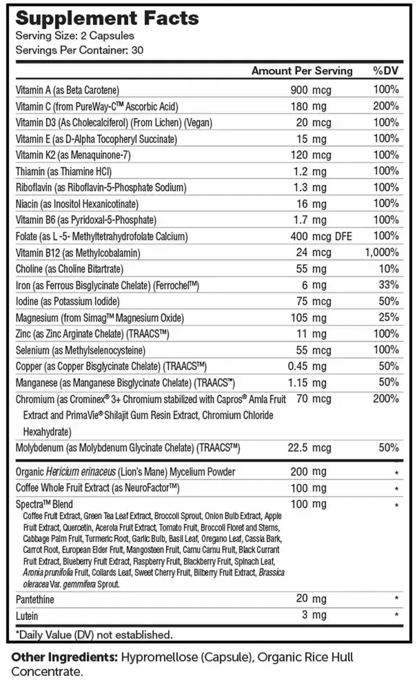 Product image for Multivitamin Brainfood.
