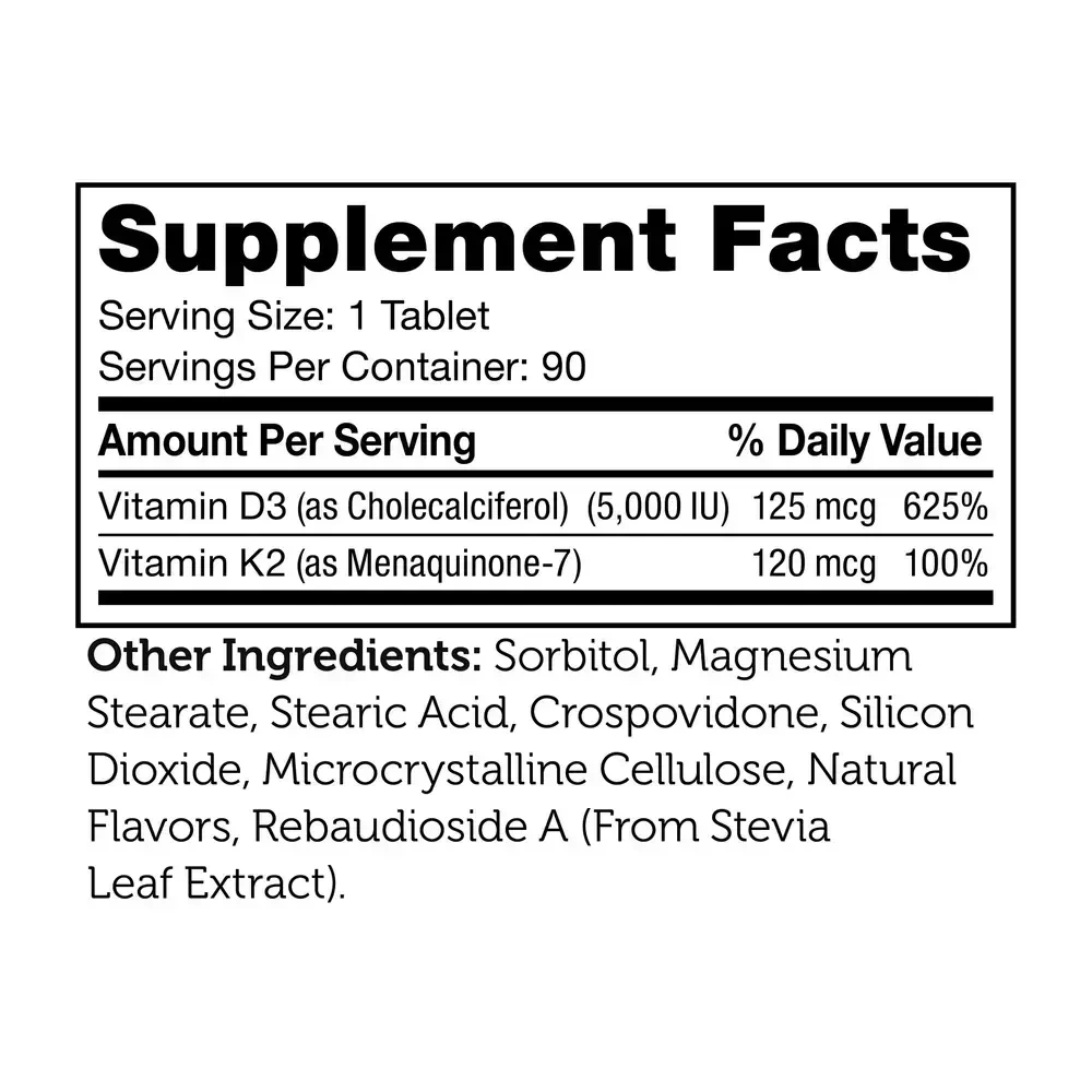 Product image for Vitamin D3 &amp; K2.