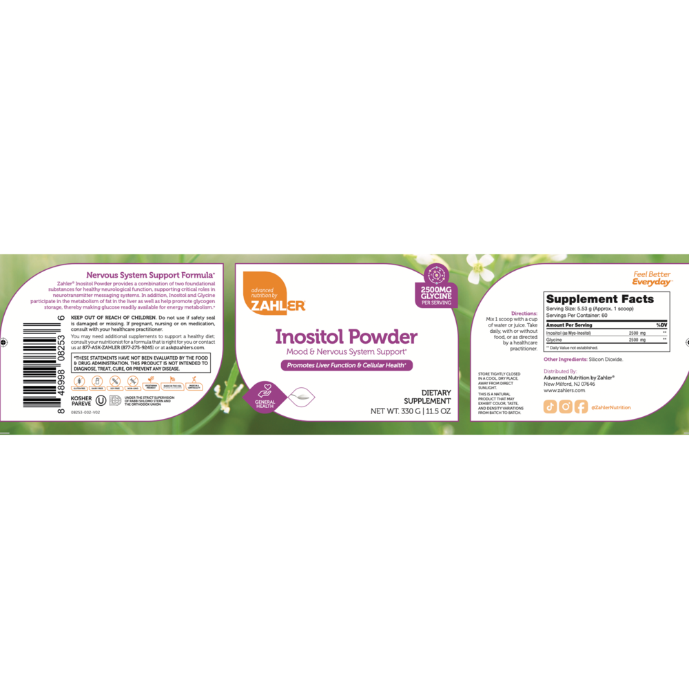 Product image for Inositol + Glycine Powder.