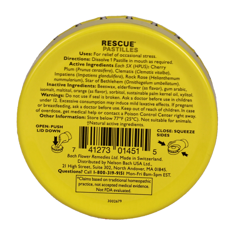 Product image for Rescue Pastilles Orange and Elderflower.