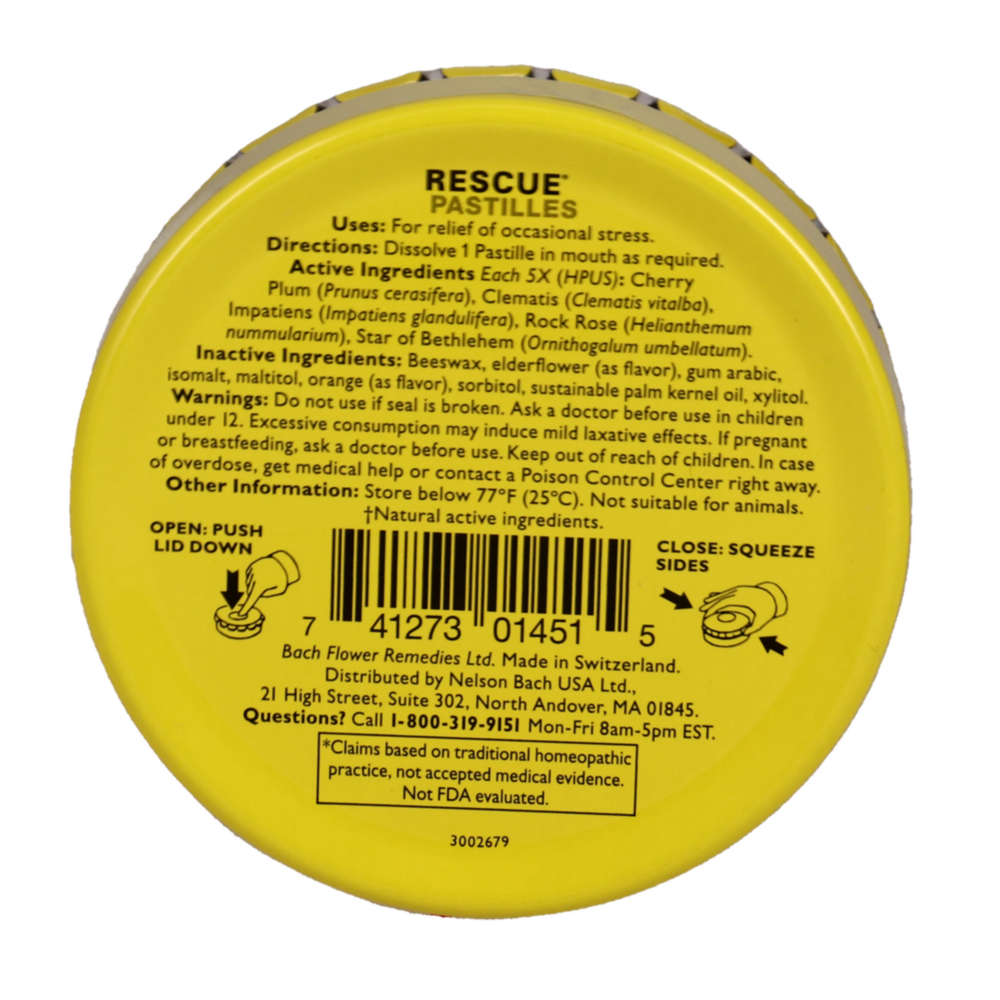 Product image for Rescue Pastilles Orange and Elderflower.