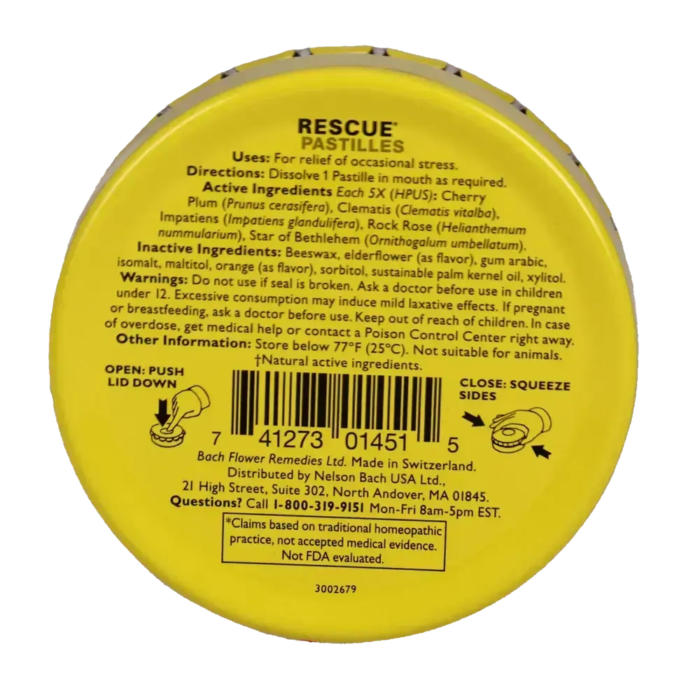 Product image for Rescue Pastilles Orange and Elderflower.