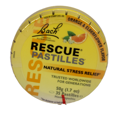 Rescue Pastilles Orange and Elderflower 35 Lozenges