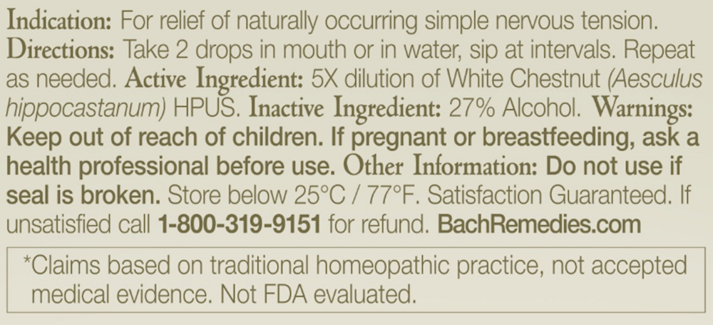 Product image for White Chestnut.