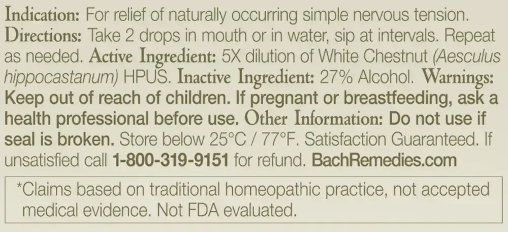 Product image for White Chestnut.
