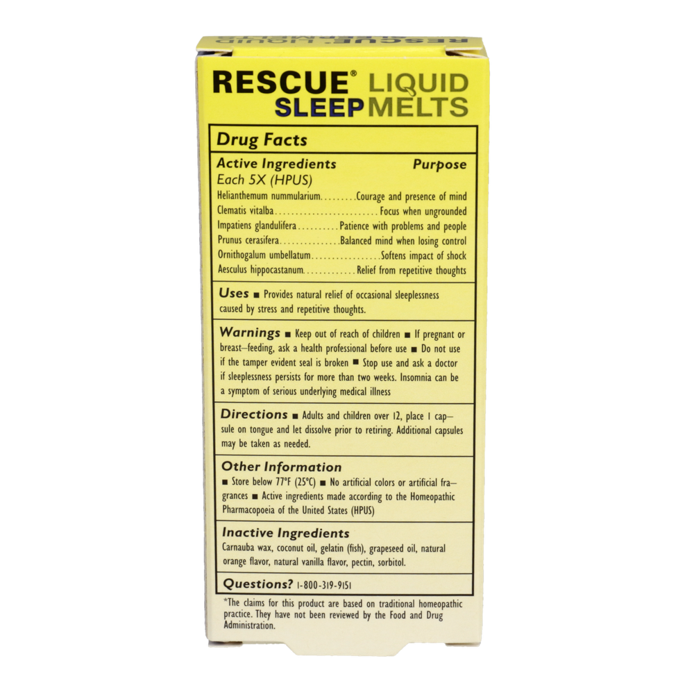 Product image for Rescue Sleep Liquid Melts.