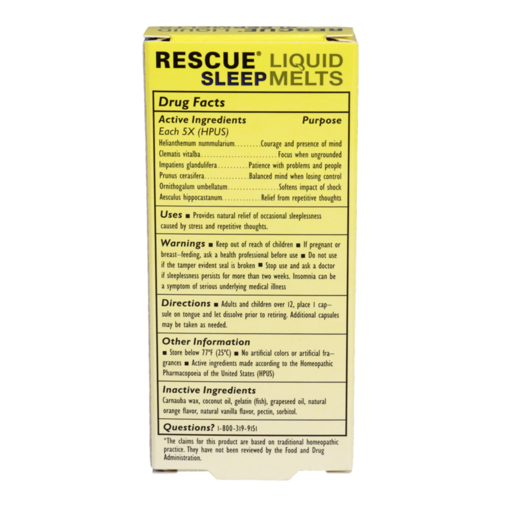 Product image for Rescue Sleep Liquid Melts.