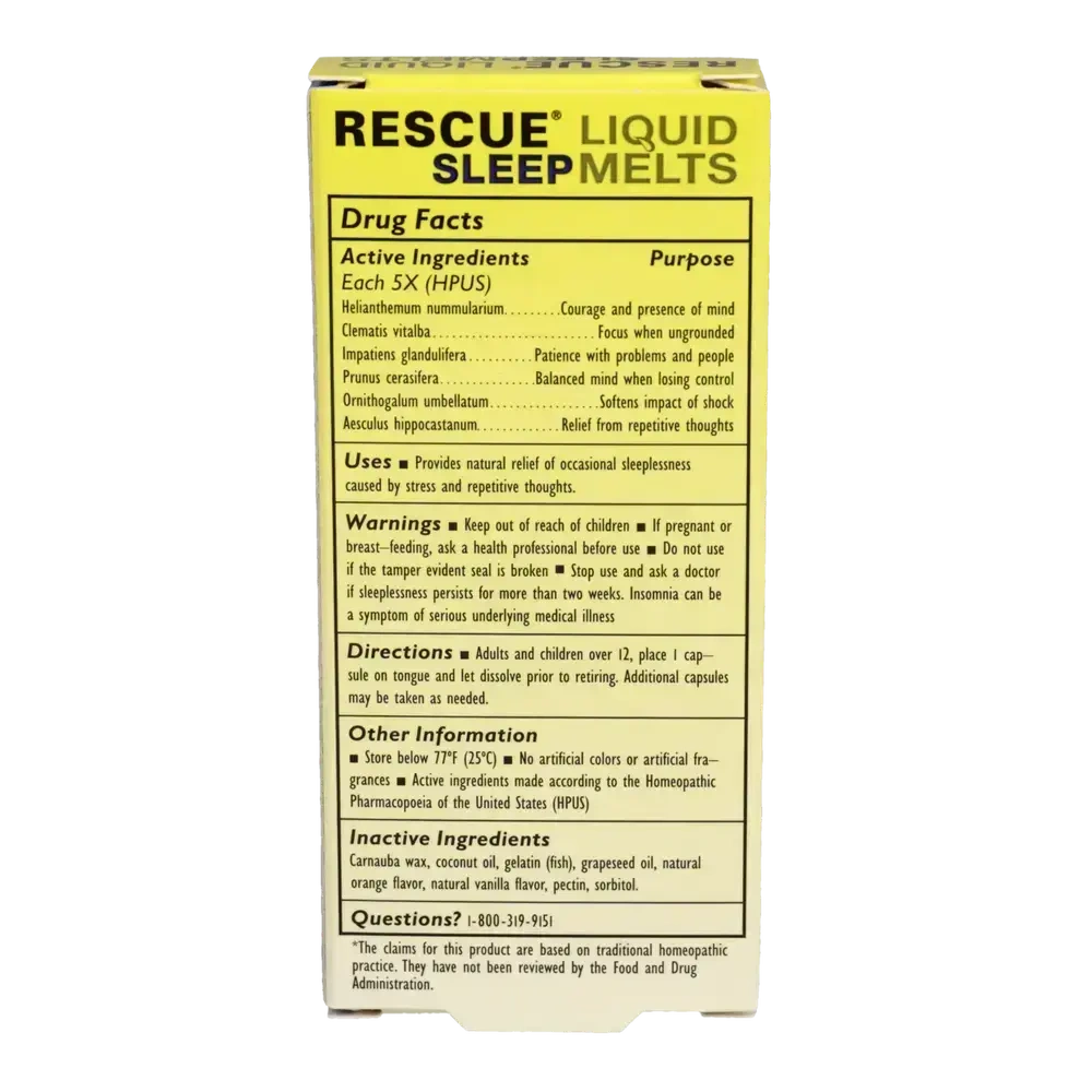 Product image for Rescue Sleep Liquid Melts.