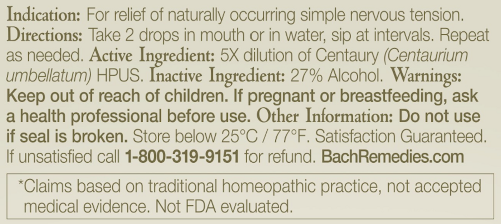 Product image for Centaury.