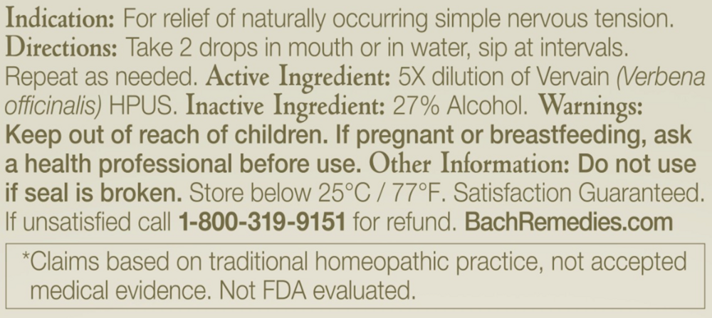 Product image for Vervain 20ml.