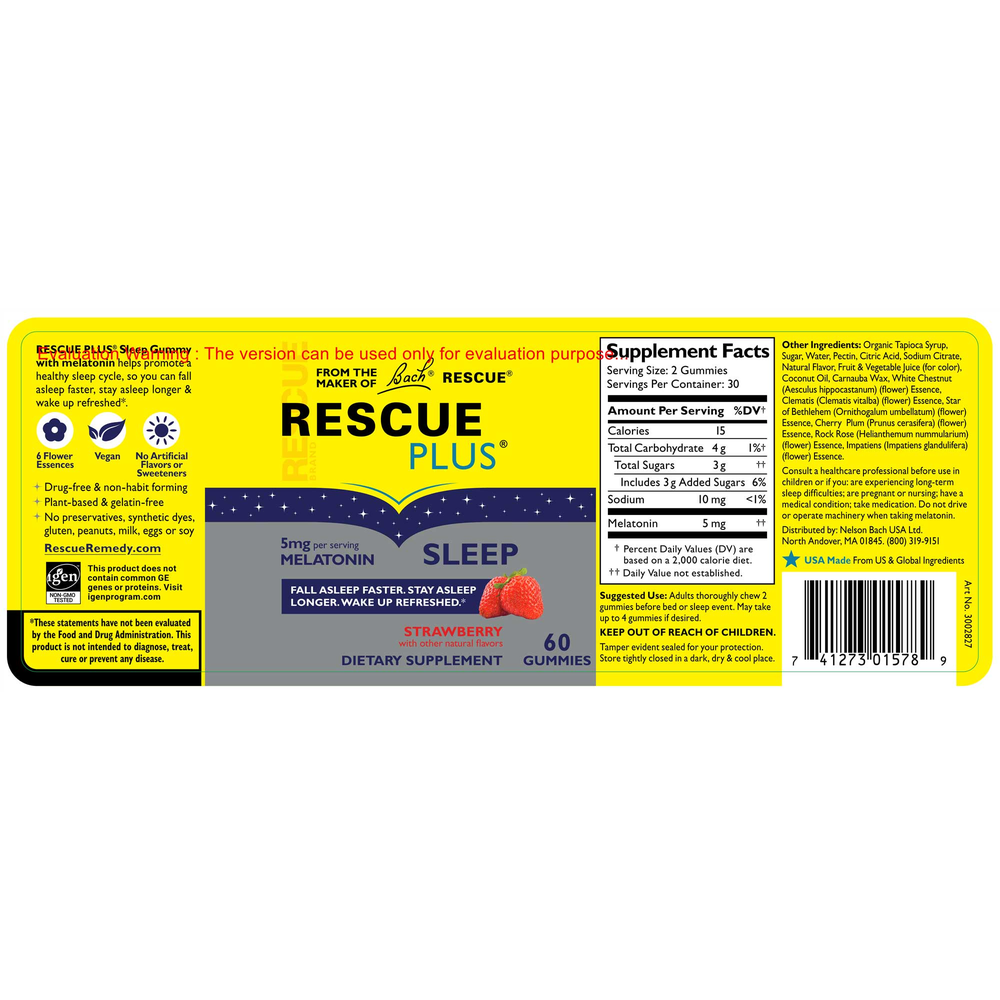 Product image for Rescue® PLUS Sleep.
