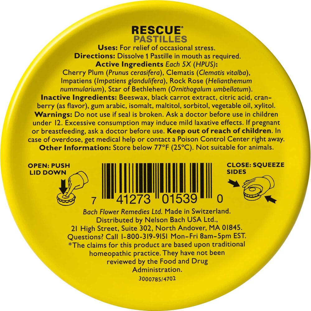 Product image for Rescue Pastilles Cranberry.