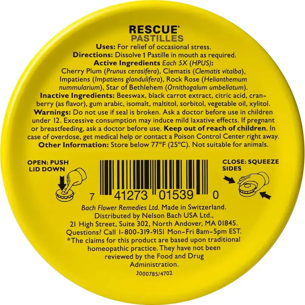 Product image for Rescue Pastilles Cranberry.