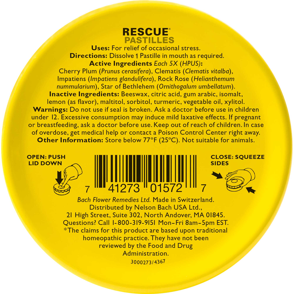 Product image for Rescue Pastilles Lemon.