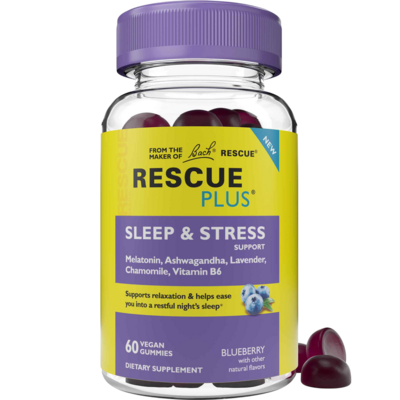 Rescue Plus® Sleep & Stress Support Gummy, Blueberry 60 gummies