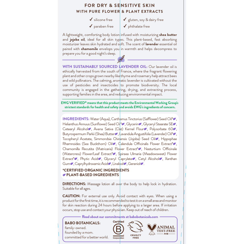 Product image for Calming Lavender Body Lotion.