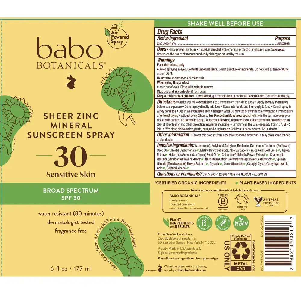 Product image for Sheer Zinc Sunscreen SPF 30.